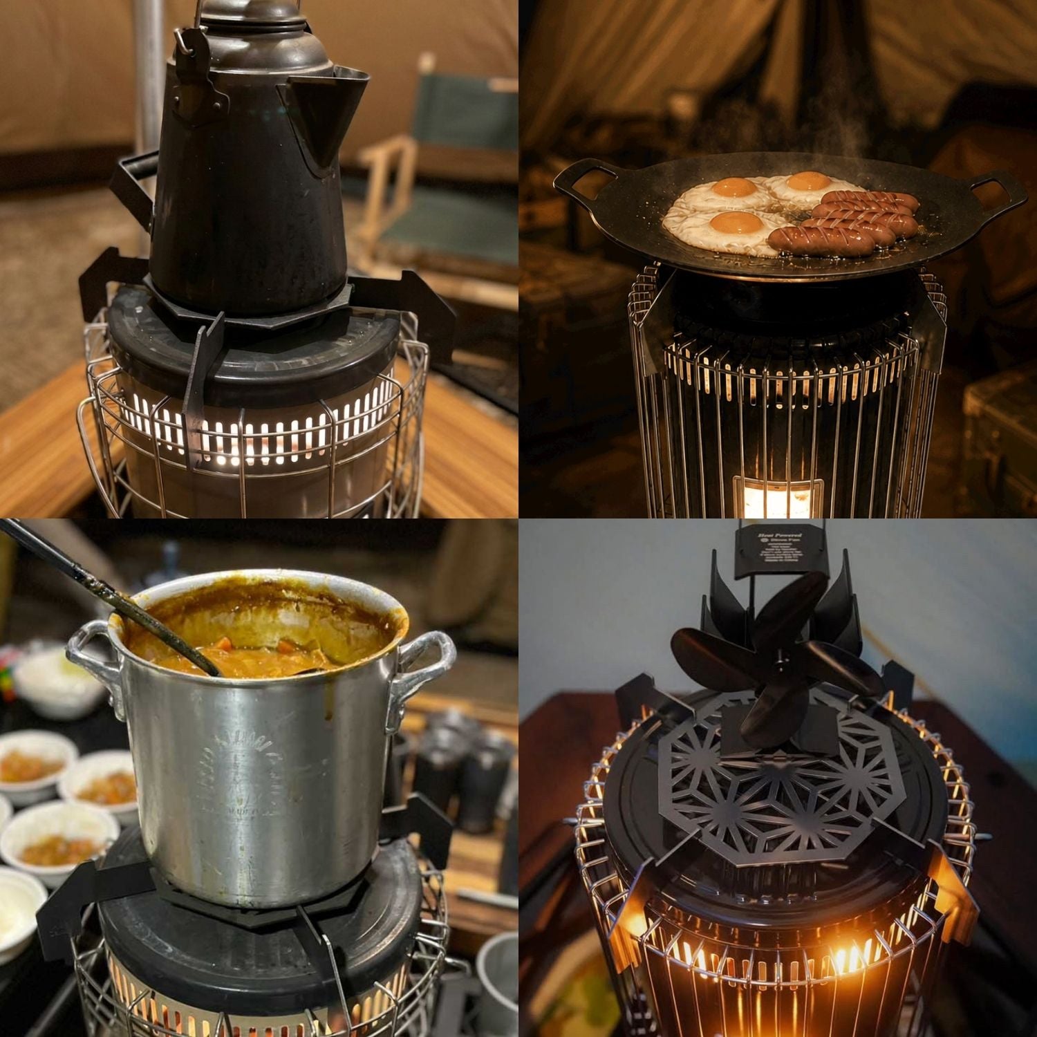 冬キャンプの必需品！石油ストーブ専用五徳-早野研工オンラインショップ‐